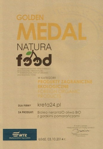 Biolea Neratzi oliwa extra virgin tradycyjnie tłoczona kamiennymi żarnami z pomarańczami PDO Chania 250ml BIO – zdjęcie 2