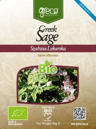 Greco szałwia (salvia officinalis) 40g BIO – zdjęcie 3