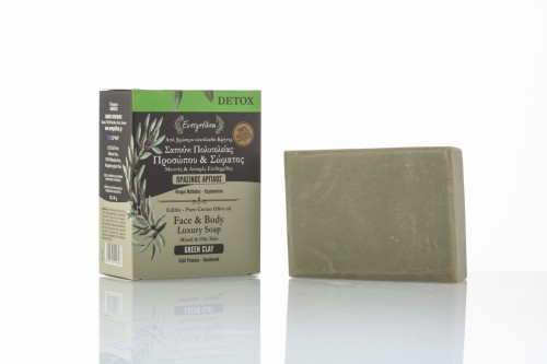Evergetikon naturalne mydło z zieloną glinką 120-140g