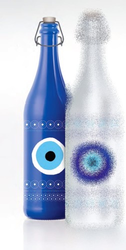 Butelka niebieska 1180ml "mati"