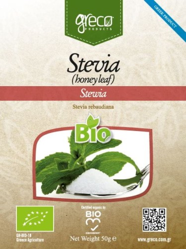 GReco Liście stewia (stevia rebaudiana) 50g BIO – zdjęcie 3