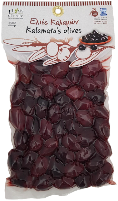 Physis of Crete oliwki niedrylowane ciemne Kalamata 250g