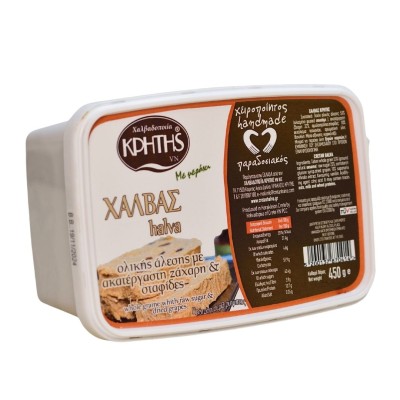 Cretan Halva chałwa z Krety pełnoziarnista  z rodzynkami (RAW) 450g