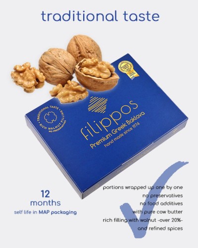 Baklava tradycyjna premium z orzechami 8 kawałków 220-240g – zdjęcie 4