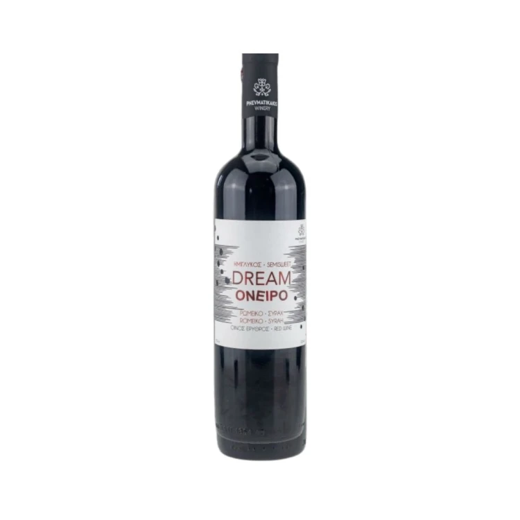 Pnevmatikakis wino czerwone półsłodkie z Krety Dream (Romeiko & Syriah) 750ml