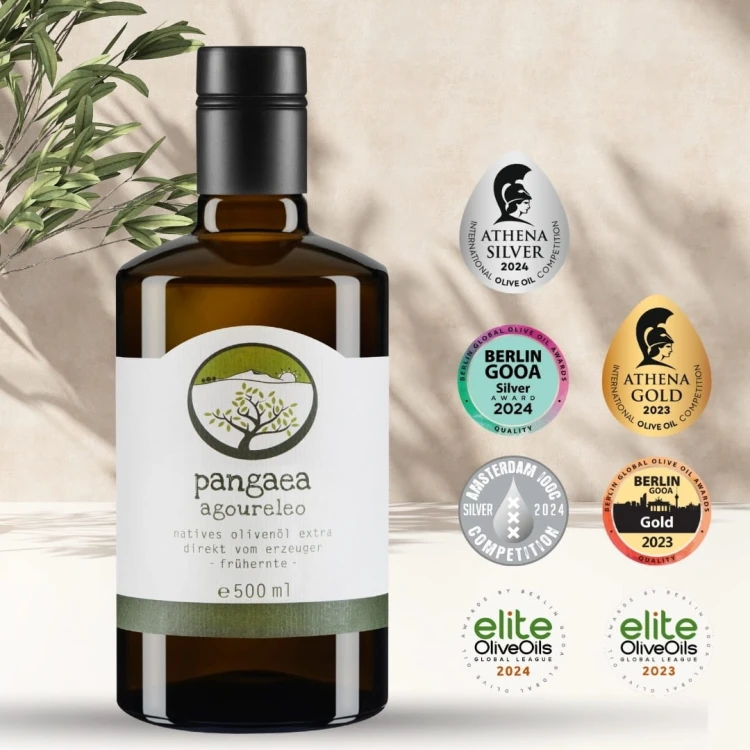 Pangaea oliwa extra virgin wczesny zbiór Agoureleo 500ml BIO