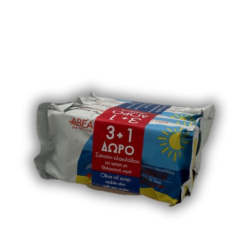 ABEA Mydło sodowo-oliwkowe do wody morskiej zestaw 3+1szt 500g – zdjęcie 2