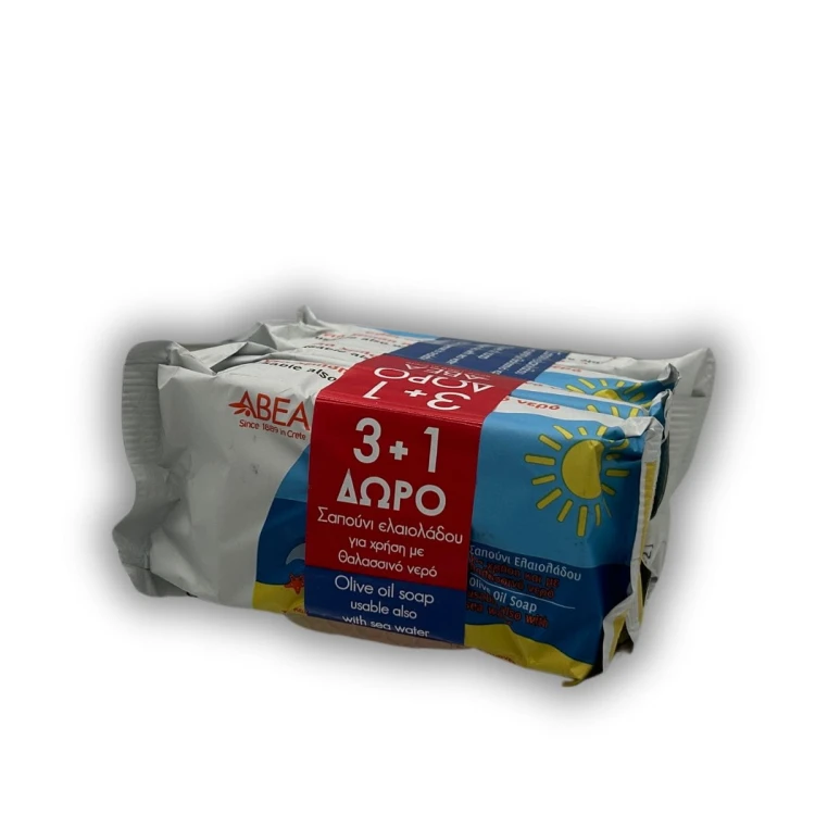 ABEA Mydło sodowo-oliwkowe do wody morskiej zestaw 3+1szt 500g – zdjęcie 2