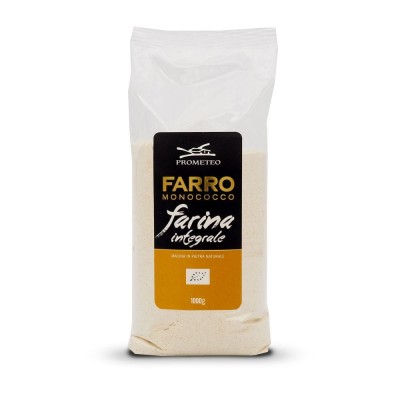 Prometeo: Mąka mąka pełnoziarnista z pszenicy samopszy (einkorn) 1kg BIO Wyprzedaż BB. 11.2026