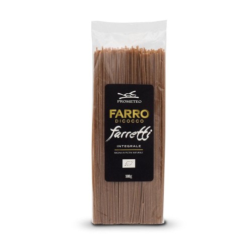 Prometeo makaron pełnoziarnisty z pszenicy płaskurki (emmer)  "spagetti" 500g BIO