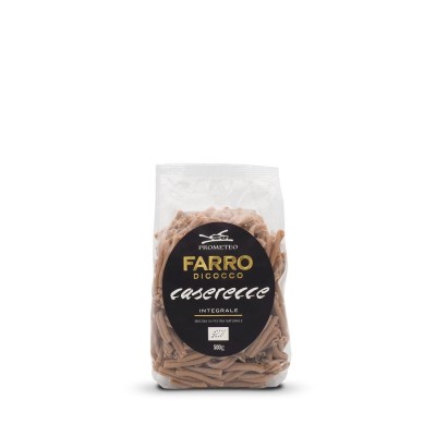 Prometeo makaron pełnoziarnisty z pszenicy płaskurki (emmer)  "caserecce" 500g BIO