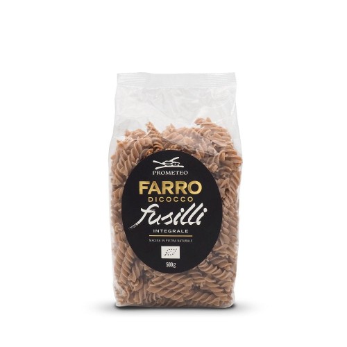 Prometeo makaron pełnoziarnisty z pszenicy płaskurki (emmer) fusilli 500g BIO