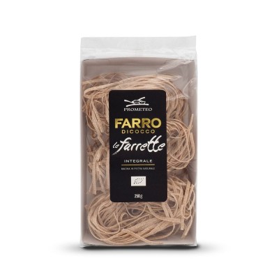 Prometeo makaron pełnoziarnisty z pszenicy płaskurki (emmer)  "tagliatelle" 250g BIO