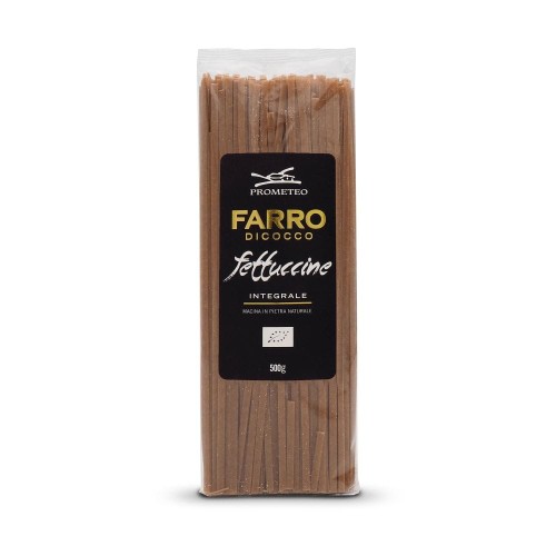 Prometeo makaron pełnoziarnisty z pszenicy płaskurki (emmer) fettuccine 250g BIO
