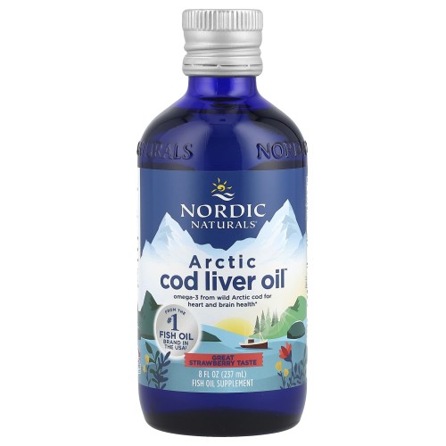 Nordic Naturals Arctic Cod Liver Oil 1060 mg truskawka 237 ml