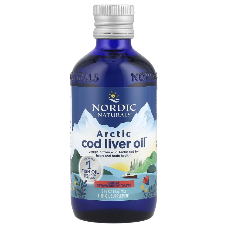 Nordic Naturals Arctic Cod Liver Oil 1060 mg truskawka 237 ml