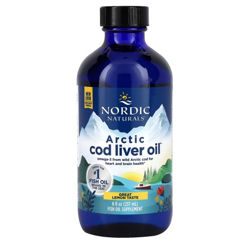 Nordic Naturals Arctic Cod Liver Oil 1060 mg cytryna 237 ml