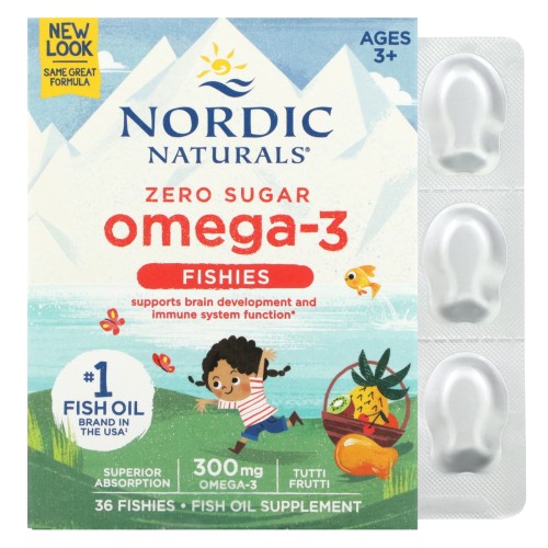 Nordic Naturals Omega-3 Fishies 300mg 36 żelków