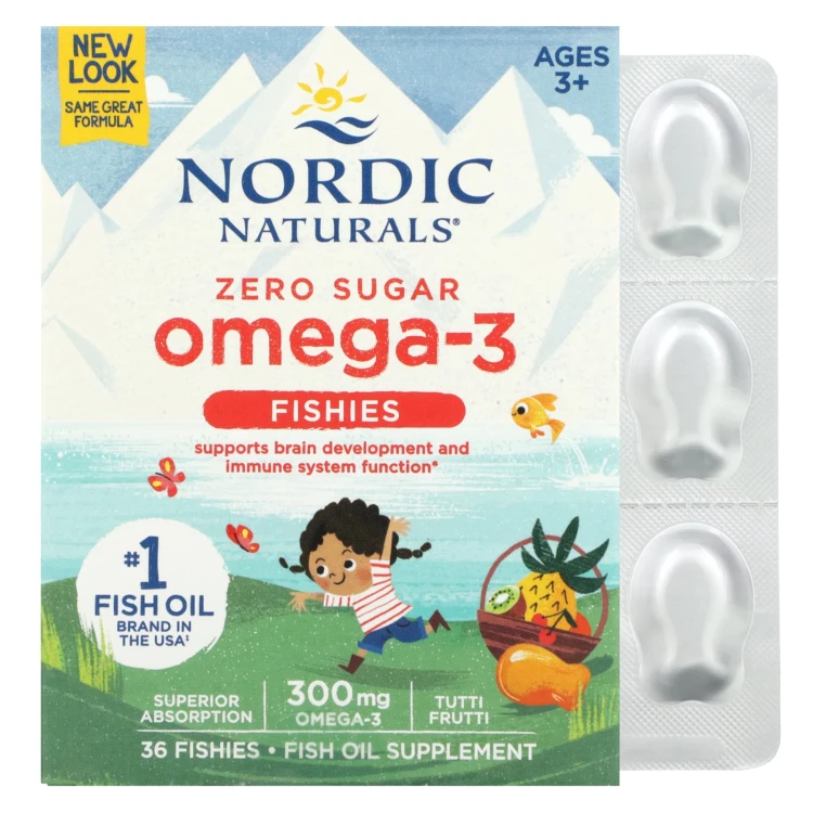 Nordic Naturals Omega-3 Fishies 300mg 36 żelków