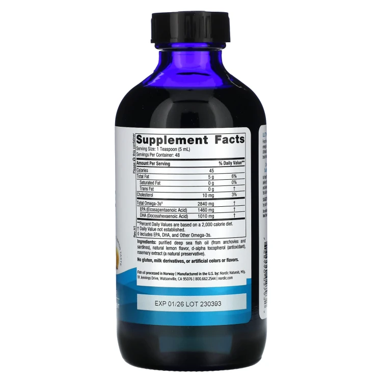Nordic Naturals Ultimate Omega 2840 mg Cytryna 237 ml – zdjęcie 2