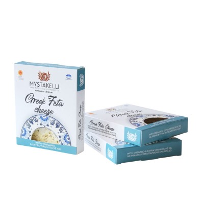 Mystakelli Ser Feta z oregano w oliwie extra virgin P.D.O. Mytilini Lesvos vacum 150g BIO