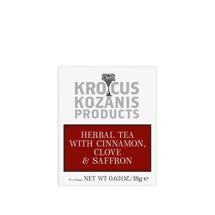 Krocus Kozanis herbata ziołowa z cynamonem, goździkami i szafranem (10 torebek) 18g