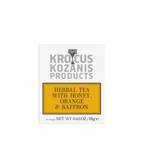 Krocus Kozanis herbata ziołowa z miodem, pomarańczą i szafranem (10 torebek) 18g