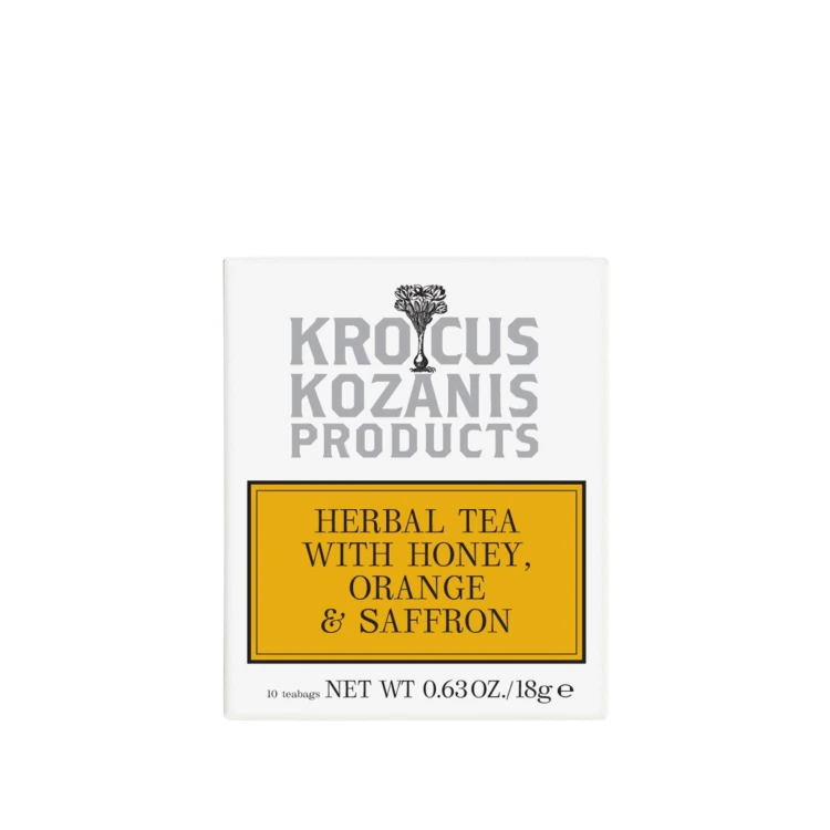 Krocus Kozanis herbata ziołowa z miodem, pomarańczą i szafranem (10 torebek) 18g