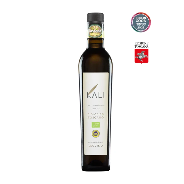 Kali Agri oliwa wczesnego zbioru extra virgin ultra premium Monovarietal Leccino Toscano PGI 500ml BIO