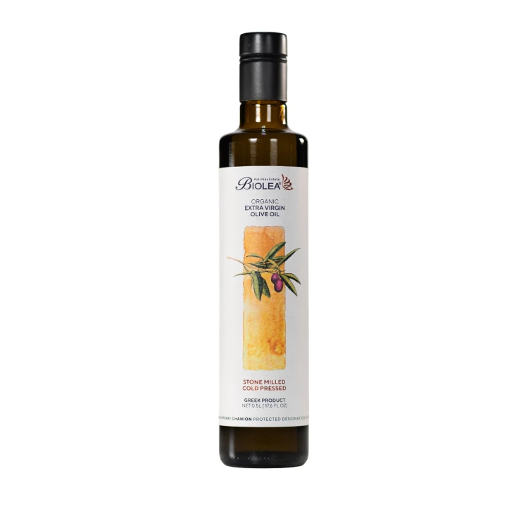 Biolea oliwa extra virgin tradycyjnie tłoczona kamiennymi żarnami PDO Chania 500ml BIO
