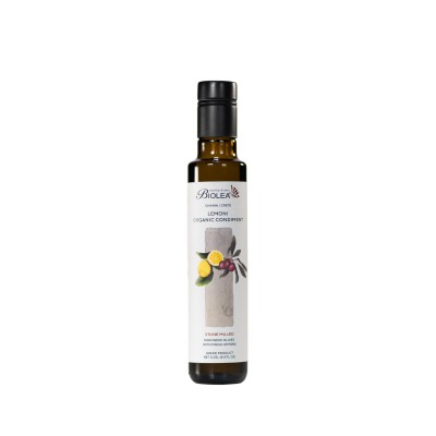 Biolea Lemoni oliwa extra virgin tradycyjnie tłoczona kamiennymi żarnami z cytrynami PDO Chania 250ml BIO