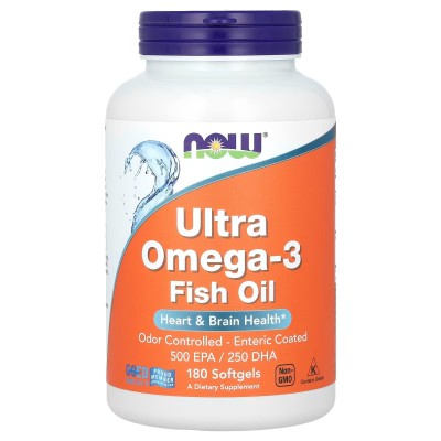 Now Foods Ultra Omega-3 500 mg EPA / 250 mg DHA 180 kapsułek