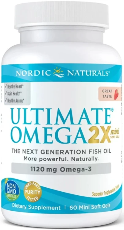 Nordic Naturals Ultimate Omega minis 1120mg truskawka 60 kapsułek