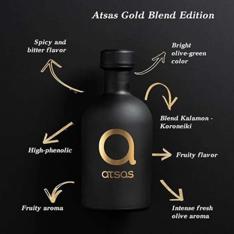 Atsas oliwa extra virgin Gold Blend limited edition 250ml BIO – zdjęcie 5