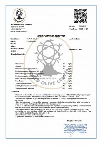 Eliama oliwa extra virgin Daily Value Gold 250 ml – zdjęcie 2