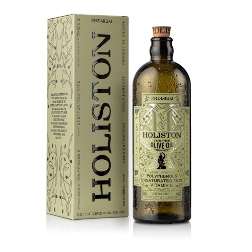 Holiston oliwa extra virgin Premium Phenolic 500ml (NMR: Suma 643 mg/kg , Index D1 223 mg/kg)