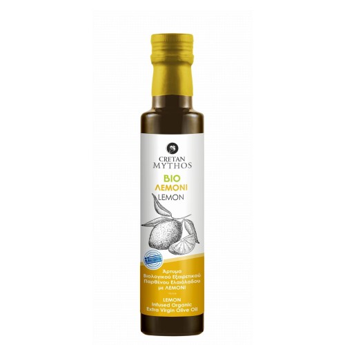 Cretan Mythos oliwa extra virgin aromatyzowana cytryną 250ml BIO