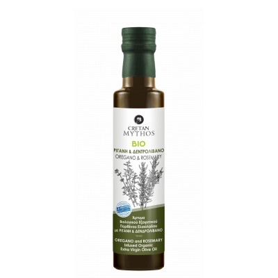Cretan Mythos oliwa extra virgin aromatyzowana oregano i rozmarynem 250ml BIO