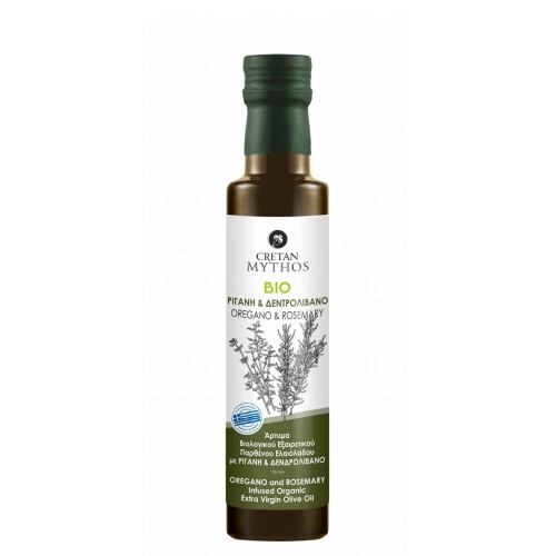Cretan Mythos oliwa extra virgin aromatyzowana oregano i rozmarynem 250ml BIO