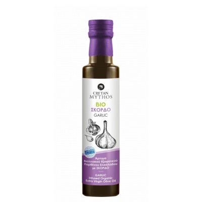Cretan Mythos oliwa extra virgin aromatyzowana czosnkiem 250ml BIO