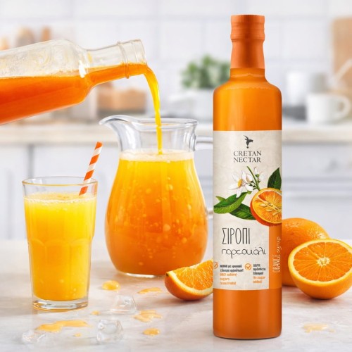 Cretan Nectar Naturalny Koncentrat z pomarańczy bez konserwantów Chania , Kreta 500ml – zdjęcie 2
