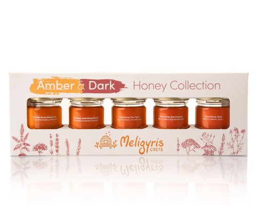 Meligyris miód z Krety "Amber & Dark" zestaw 5x40g (200 g)