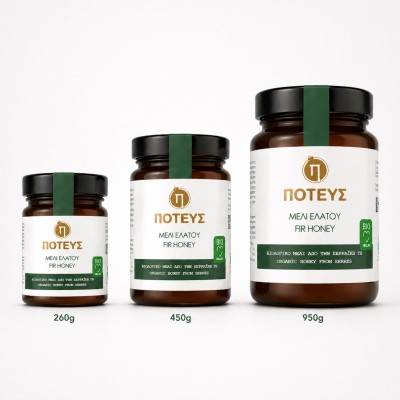 Poteus miód z Serres jodłowy premium 450g BIO