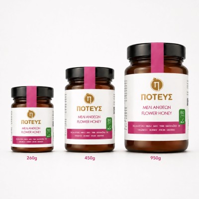 Poteus miód z Serres kwiatowy premium 950g BIO