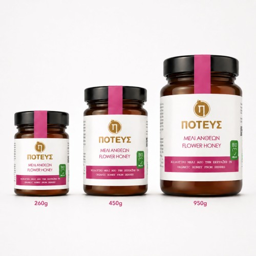 Poteus miód z Serres kwiatowy premium 950g BIO