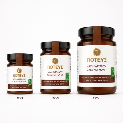 Poteus miód z Serres kasztanowy premium 950g BIO