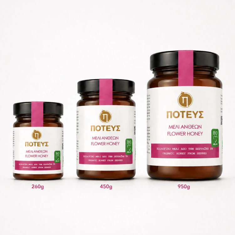 Poteus miód z Serres kwiatowy premium 260g BIO