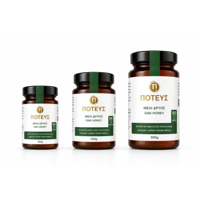 Poteus miód z Serres dębowy premium 450g BIO