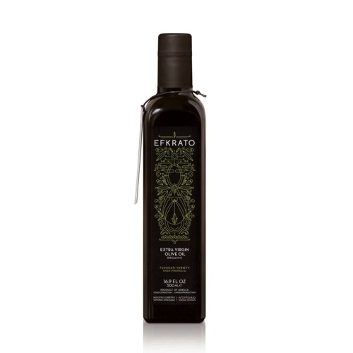 Efkrato oliwa extra virgin premium wczesny zbiór Tsounati 500ml BIO (NMR: Suma 947 mg/kg , Index D1 208 mg/kg)