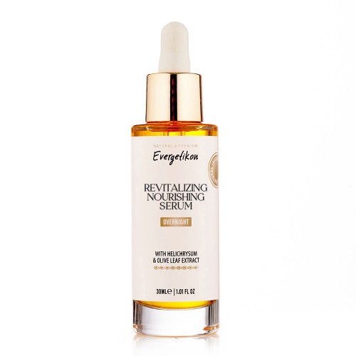 Evergetikon Serum na noc rewitalizująco-odżywcze z helichrysum, winogronem i liściem oliwnym 30ml